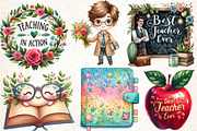 Best Teacher Ever Clipart PNG, an Illustration by DreamCafeArt (Thumbnail 4 of 5)