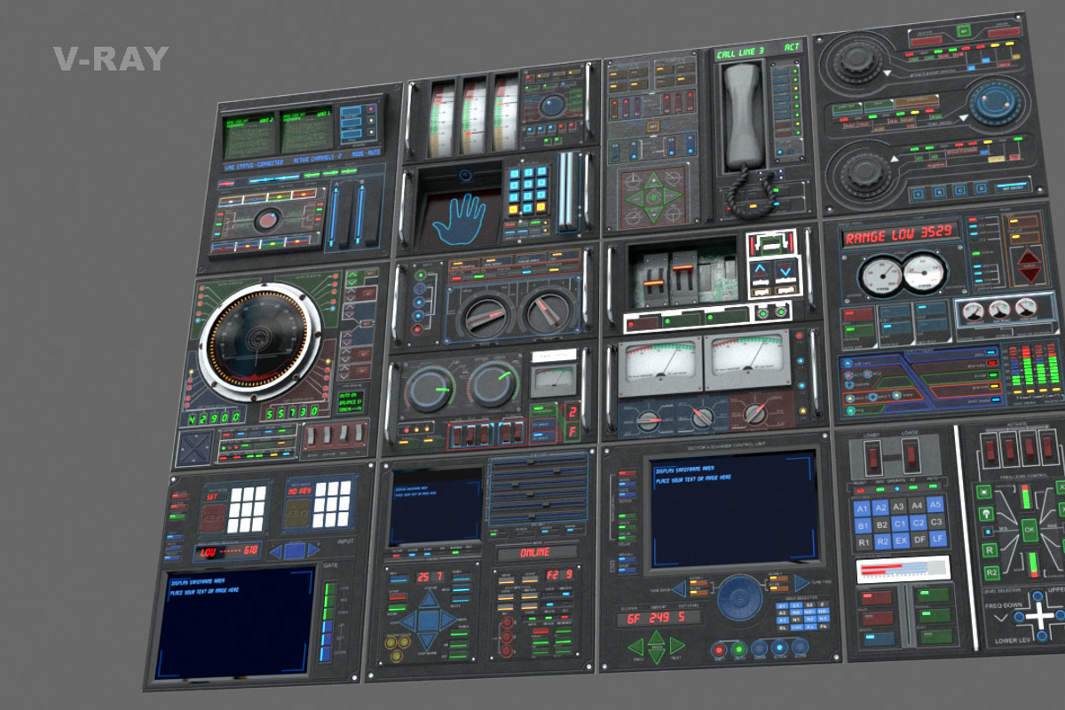 Control panel pack, an Object 3D Model by maxpsr (Photo 6 of 12)