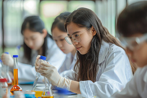 Students intensely focused on studyi, a Photo by Iftikhar Alam