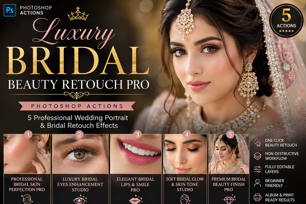 20 Wedding Photography Ps Action, an Action Add-On by Studio Retouch (Photo 13 of 45)