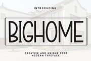 Bighome | Script Font, a Script Font by Scratchones (Thumbnail 1 of 8)