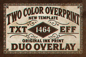 Two Color Overprint Text Effect