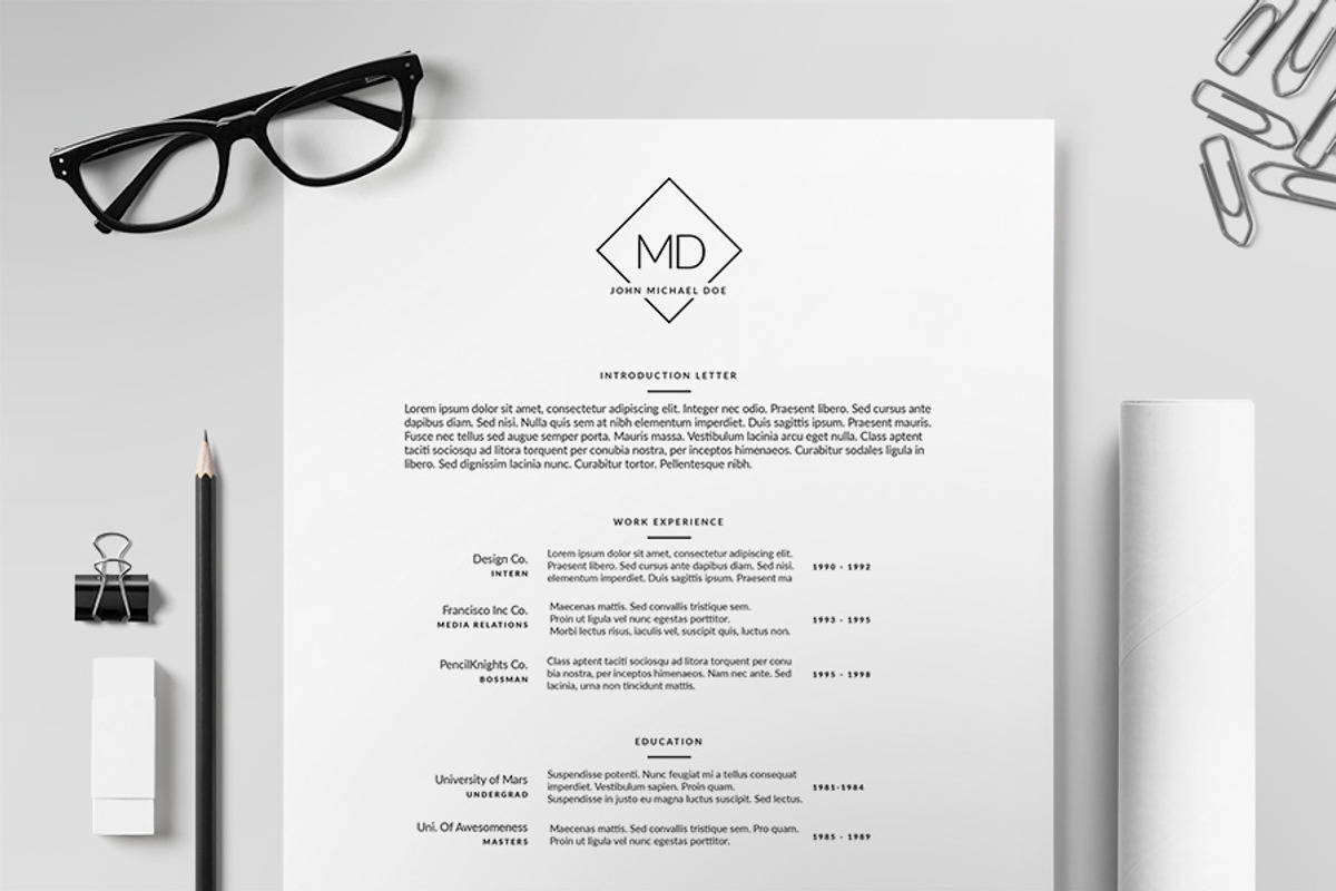 Resume/CV Template II, a Resume Template by Print Forge (Photo 1 of 3)