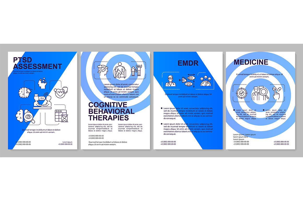 PTSD treatment brochure template, a Templates & Theme by IMG Visuals