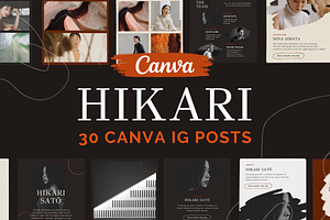 30 CANVA IG POSTS | HIKARI THEME