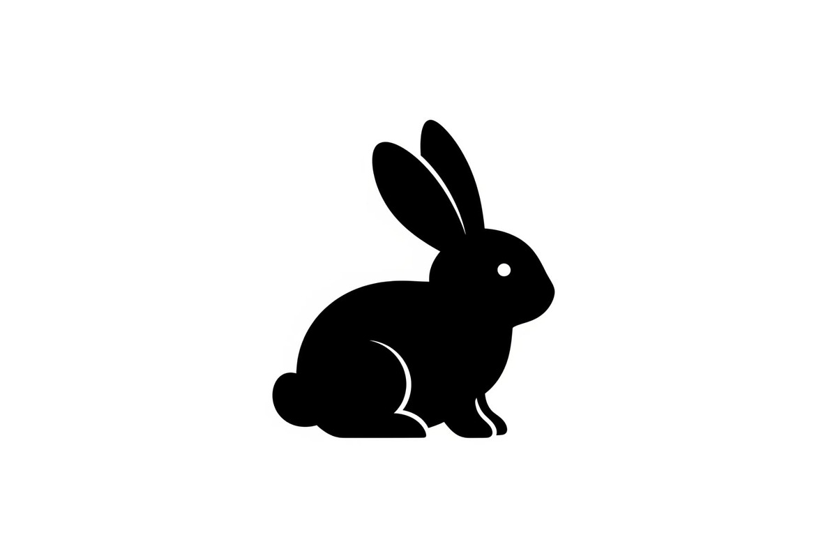 Cute Rabbit Silhouette Vector Bundle, an Illustration by yasushie (Photo 44 of 51)