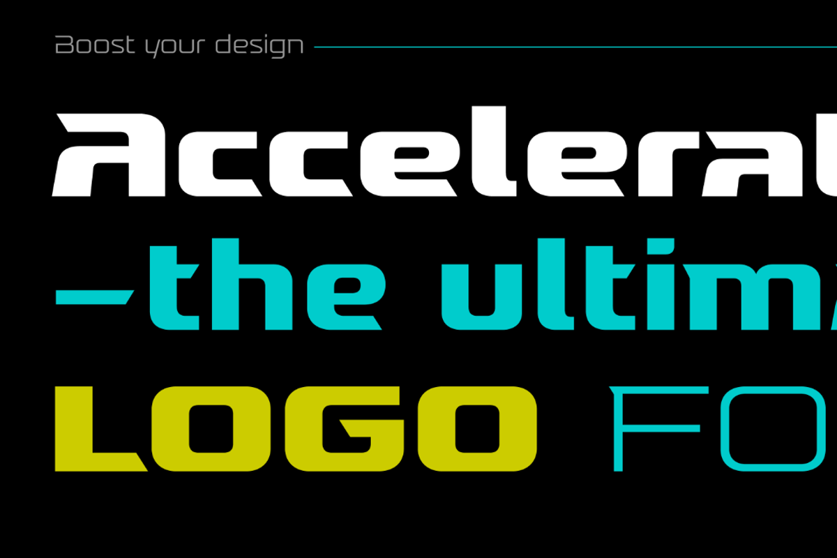 Accelerator – The ultimate logo typeface