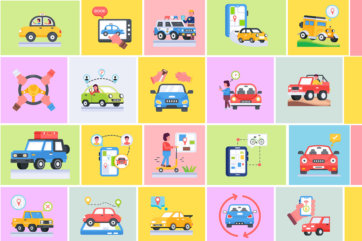 Ride Sharing and Transportation Icon, a Duotone Icon by Prosymbols (Photo 5 of 9)