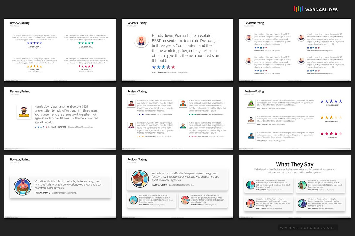 Review PowerPoint Templates, a Presentation Template by Warna Works (Photo 7 of 10)