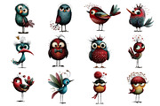 Whimsical & Quirky Bird Clipart, an Illustration by Dream Creation (Thumbnail 2 of 5)