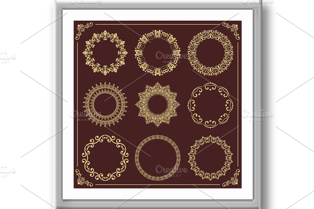 Vintage Big Set of Round Vector, an Illustration by FineArtStudio (Photo 3 of 3)