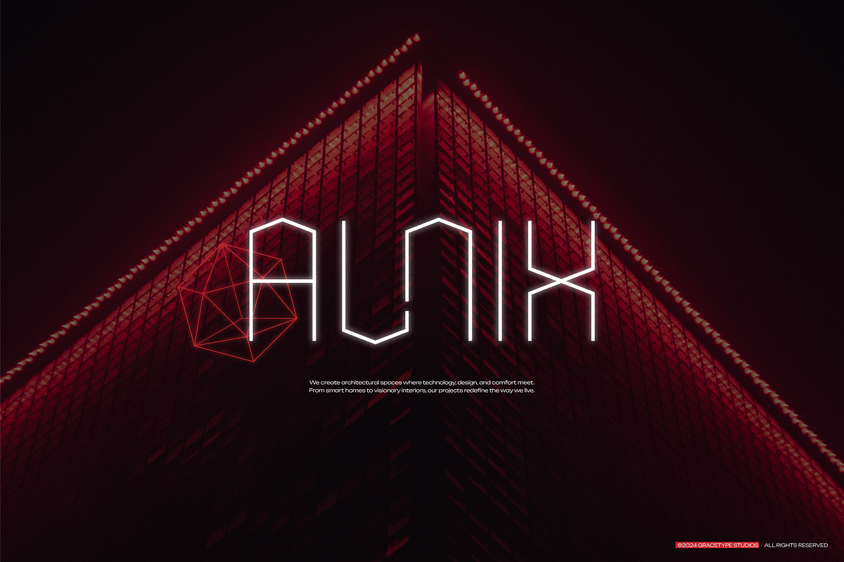 Eqlarc | Futuristic Geometric, a Font by gracetype_studio (Photo 7 of 12)