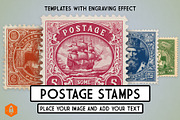 Editable Postage Stamp Templates, an Action Add-On by DesignRocket (Thumbnail 1 of 5)