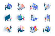 Unique Isometric Icons Pack, an Outline Icon by alexdndz (Thumbnail 12 of 21)