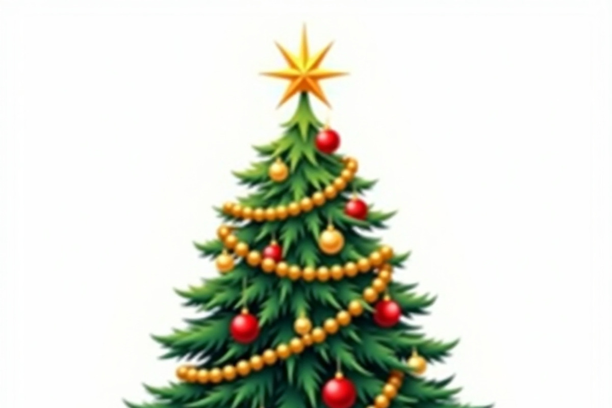 Christmas Tree on a White Background, an Illustration by Amazin_art (Photo 6 of 9)