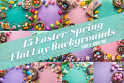 15 Easter Flay Lay Backgrounds, a Social Media Template by Cordial Punch Press (Thumbnail 1 of 4)