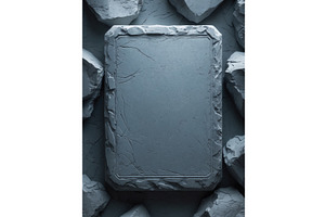 Ancient stone tablet with carved, an Illustration by tilialucida