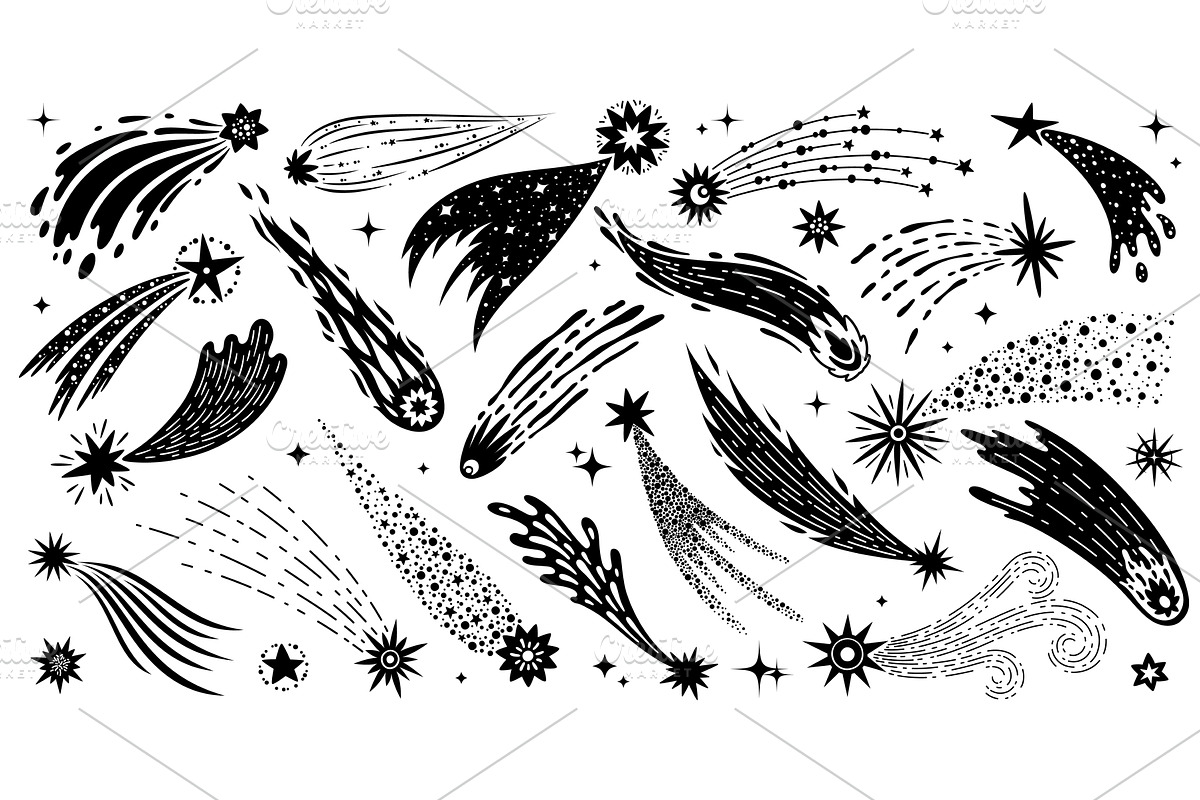 Doodle shooting space stars, a Decorative Illustration by Buch&Bee