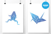 Origami Vector Objects + Bonus!, an Object Graphic by 52NINE GRAPHICS (Thumbnail 5 of 8)