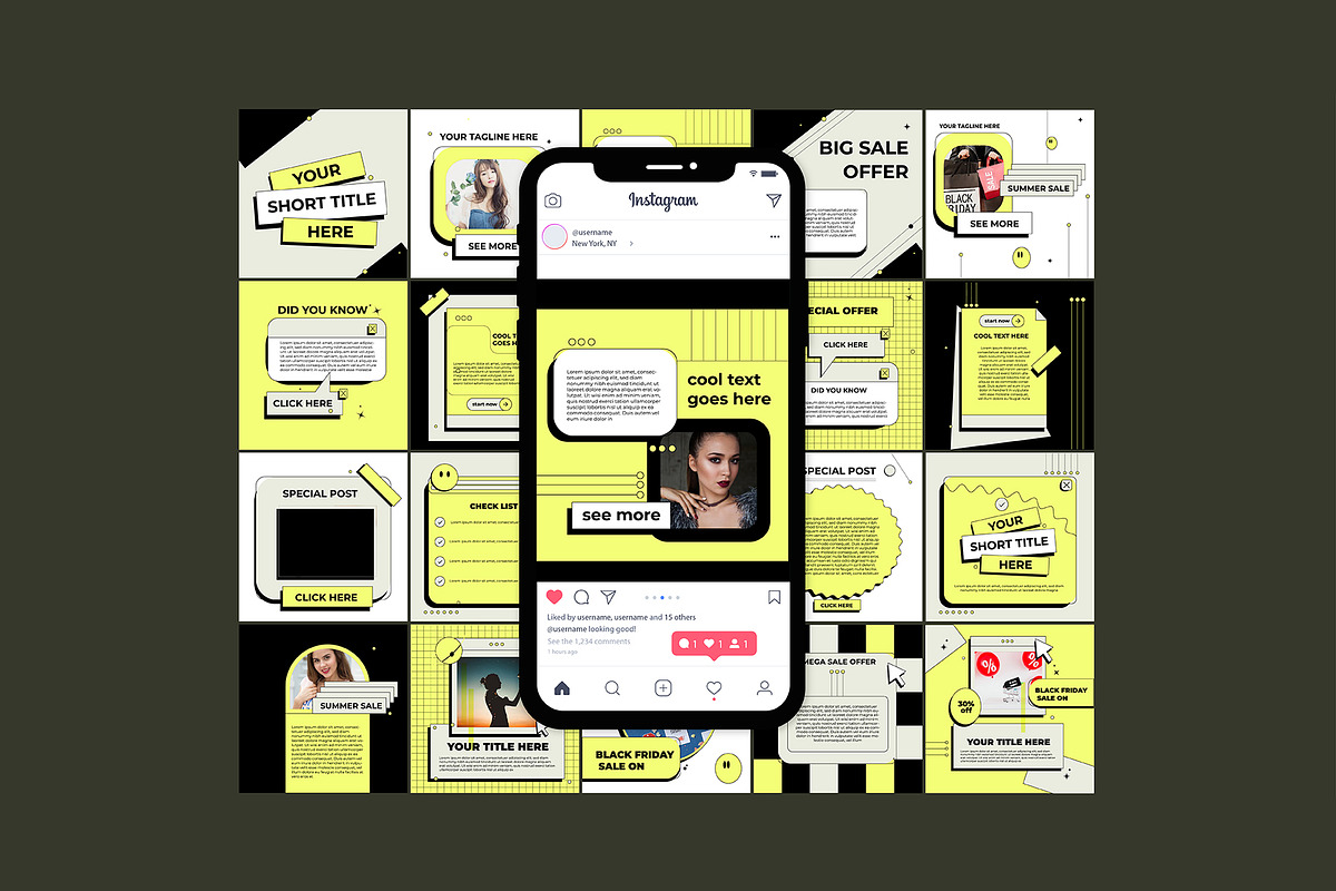 20 social media post design template, a Social Media Template by graphic bakers (Photo 9 of 15)
