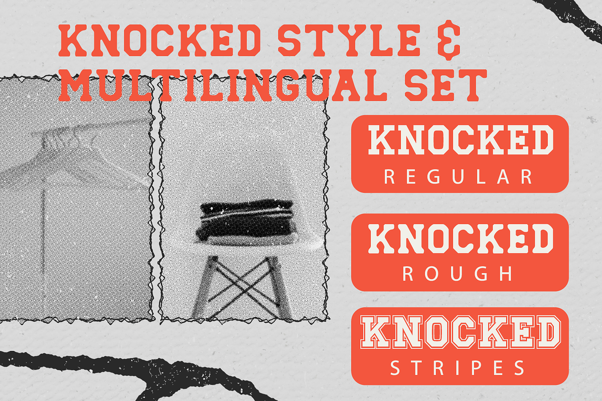 Knocked - Slab Serif Fonts, a Slab Serif Font by Crump Hand (Photo 6 of 8)