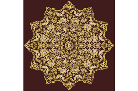 Damask Background With Arabesques in