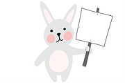 Rabbits with Signs Illustration Set, an Animal Illustration by Illustrations by Jessie (Thumbnail 4 of 5)