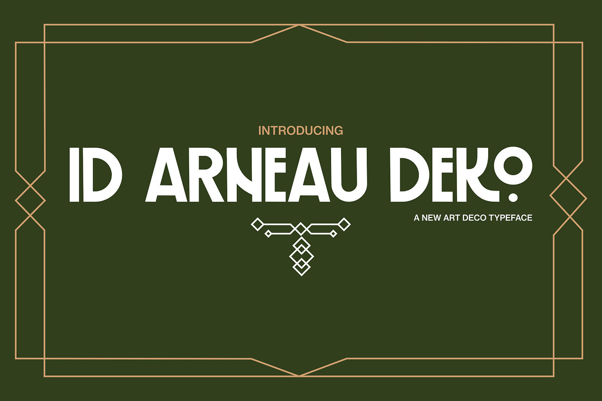 ID Arneau Deko - Retro Art Deco, a Sans Serif Font by EKAUNIK DZ (Photo 2 of 8)