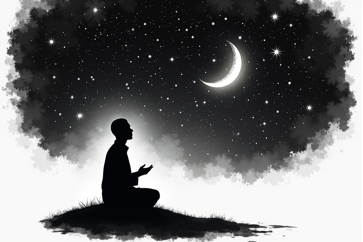 Mystic Meditation Under Starry Sky, an Illustration by Designs_River (Photo 7 of 9)