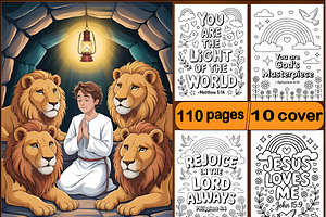 110 Pages Bible Coloring Book, a Decorative Illustration by Coco Bloom