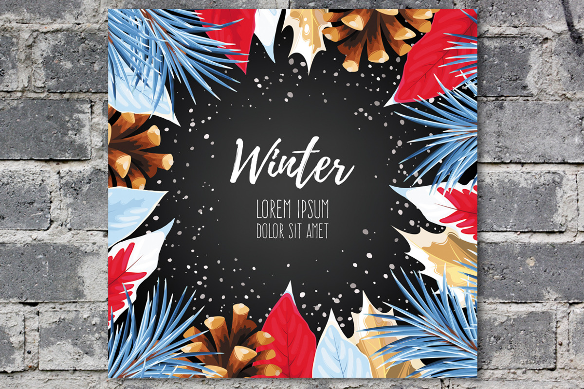 Winter Cards 2, a Card Template by GreyLilac