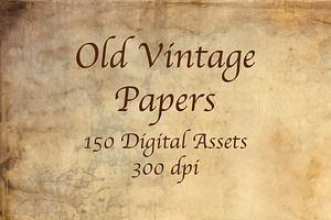 150 Old Vintage Digital Papers