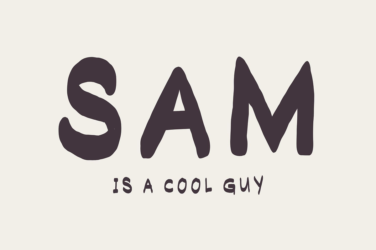 Sam All Caps Handwriting Font, a Sans Serif Font by Eryn Rose Design (Photo 3 of 12)