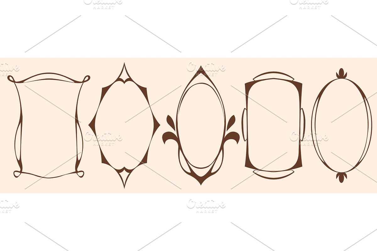 Art nouveau frame borders with, an Illustration by art PVP - market