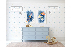 BOY'S NURSERY Wall&Frame Mockups