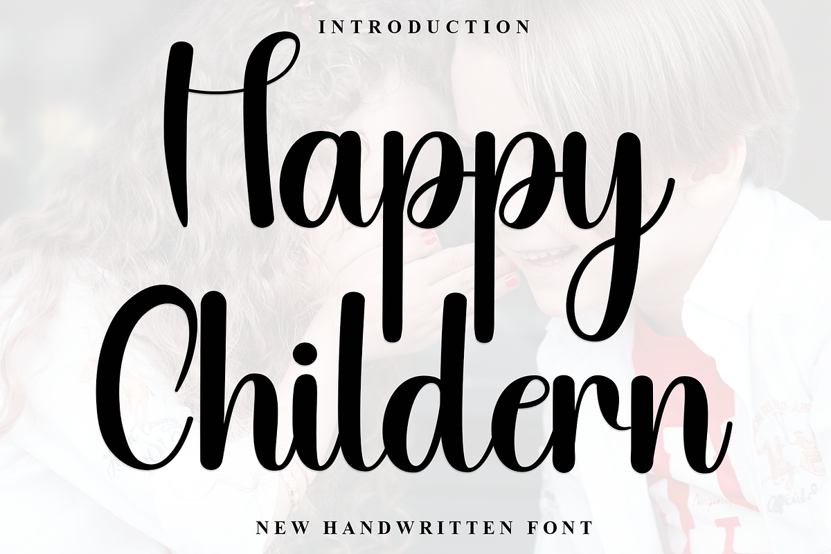 Happy Childern, a Script Font by FreshTypeINK (Photo 1 of 8)