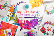 Tropical Watercolor Graphics Bundle, an Illustration by ClipartBrat Graphics (Thumbnail 2 of 5)