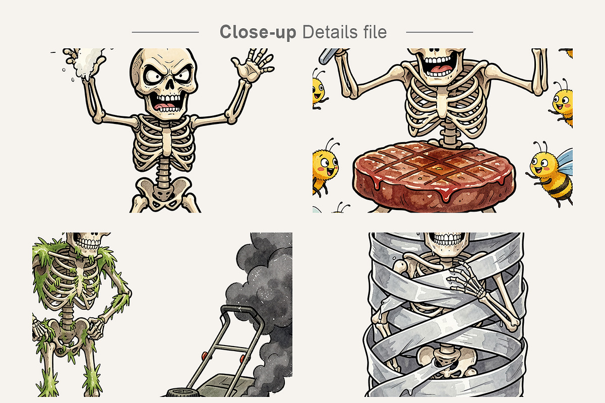 Sarcastic Dad Bones Sublimation, a Seasonal Illustration by Artnoy (Photo 4 of 18)