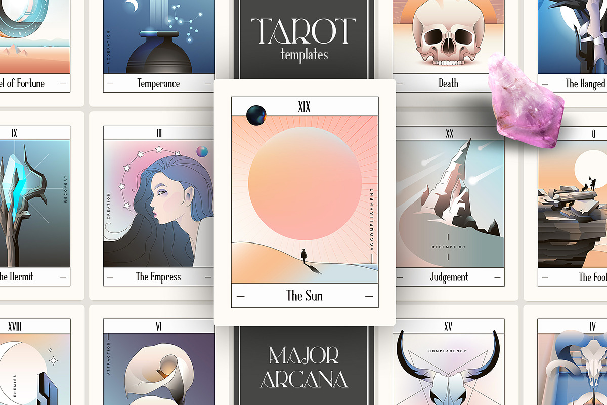 Tarot Card Templates- Major Arcana, an Illustration by Polar Vectors (Photo 1 of 13)
