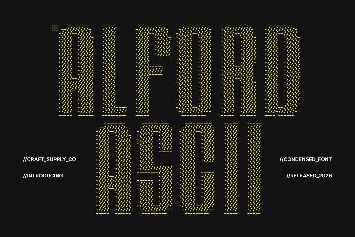 CS Alford Ascii, a Sans Serif Font by Craft Supply Co. (Photo 1 of 8)