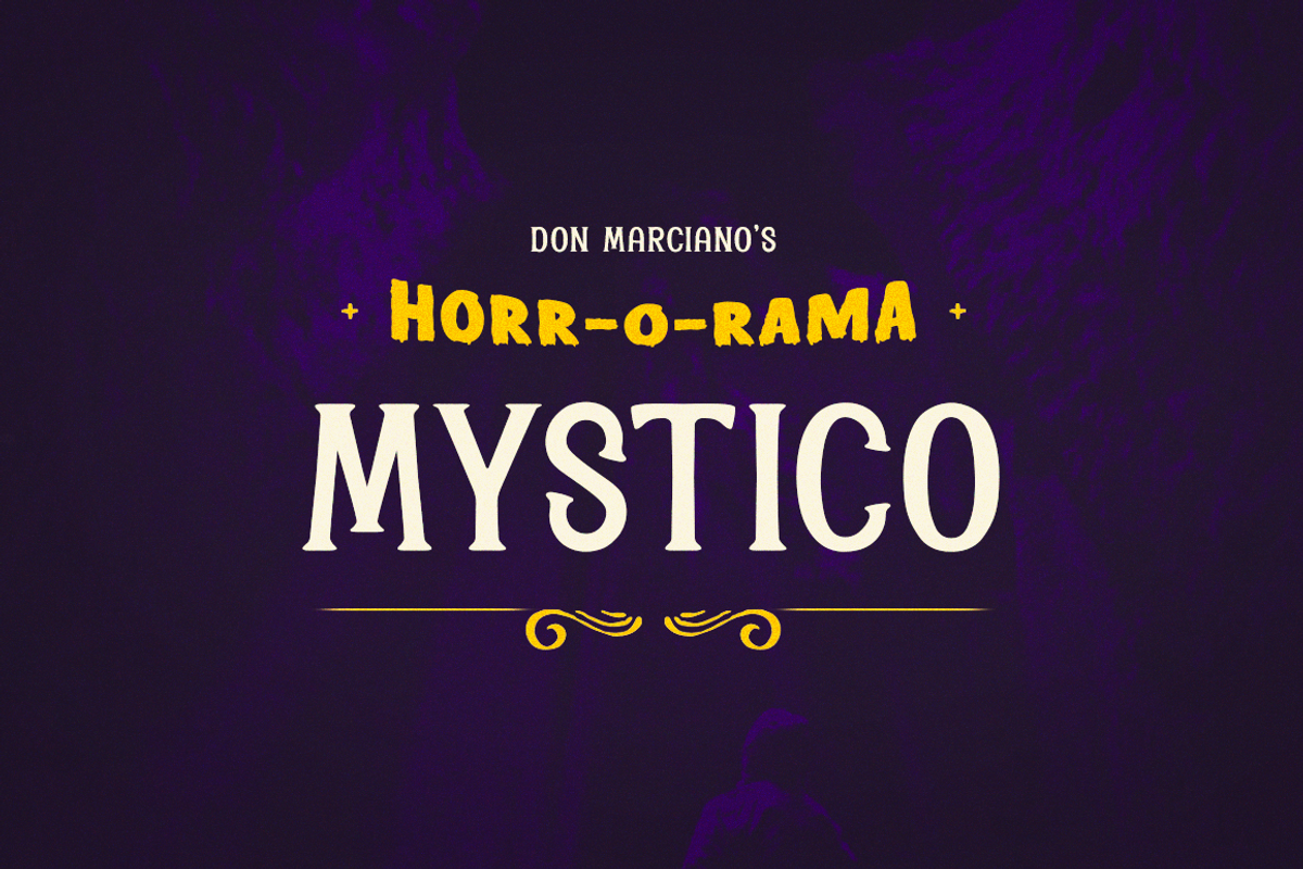 Mystico Scary Serif, a Serif Font by DonMarciano (Photo 1 of 5)