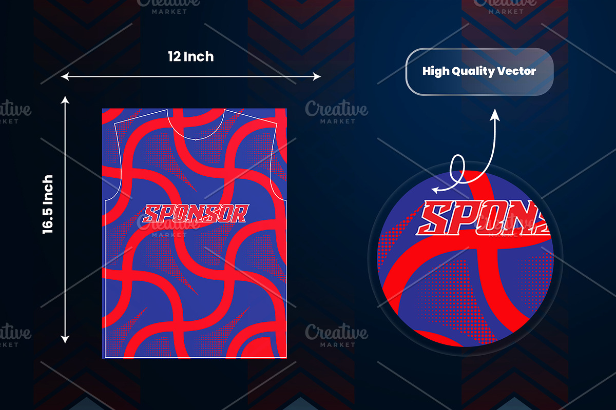 Abstract Sports Jersey Pattern, a Sport Illustration by samsulpassive (Photo 3 of 3)