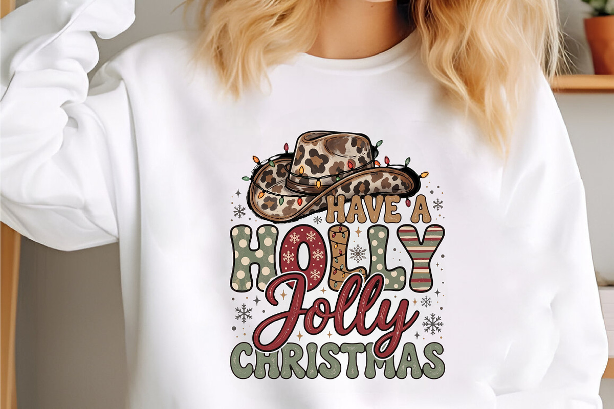 Western Leopard Holly Jolly Christma, a Seasonal Illustration by designcity5 (Photo 2 of 4)