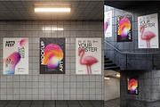 Busway Glued Poster Mockup, an Advertising Mockup by zippypixelstudio (Thumbnail 1 of 8)