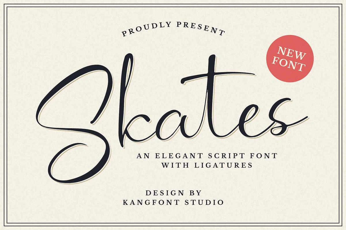 Skates – Elegant Script Font, a Script Font by kangfont Studio (Photo 1 of 10)