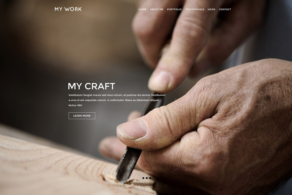 MyWork - PSD Website Template, a Landing Page Template by onetwoworks (Photo 4 of 5)