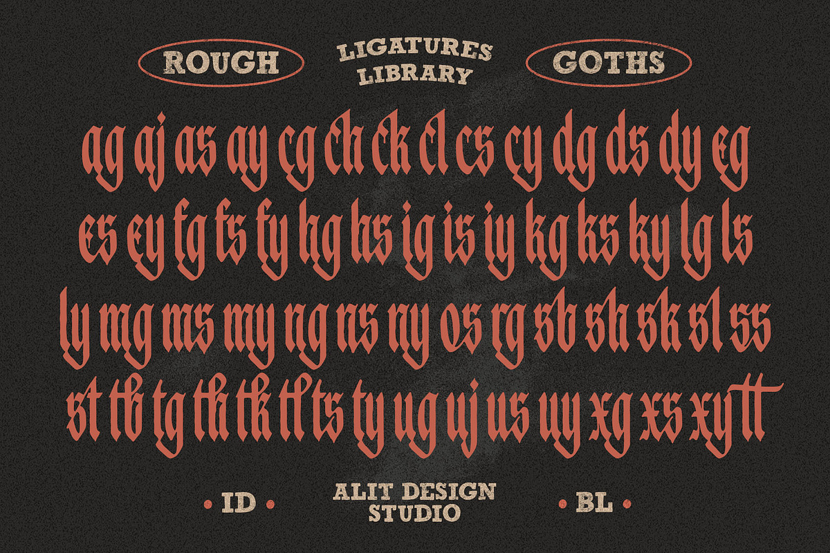 Master Rough Blackletter Typeface, a Blackletter Font by alit design (Photo 15 of 17)