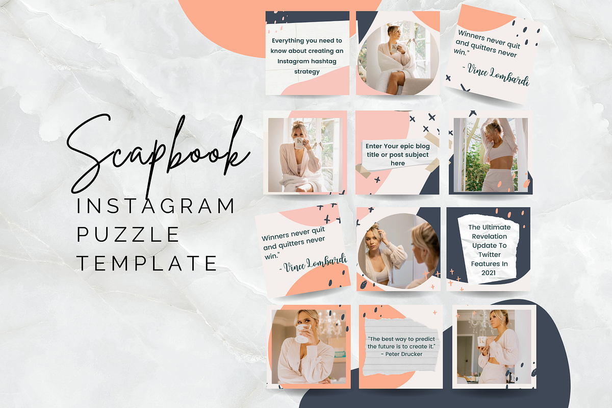 Scrapbook Instagram Puzzle Template, a Social Media Template by Social Assumptions (Photo 8 of 10)