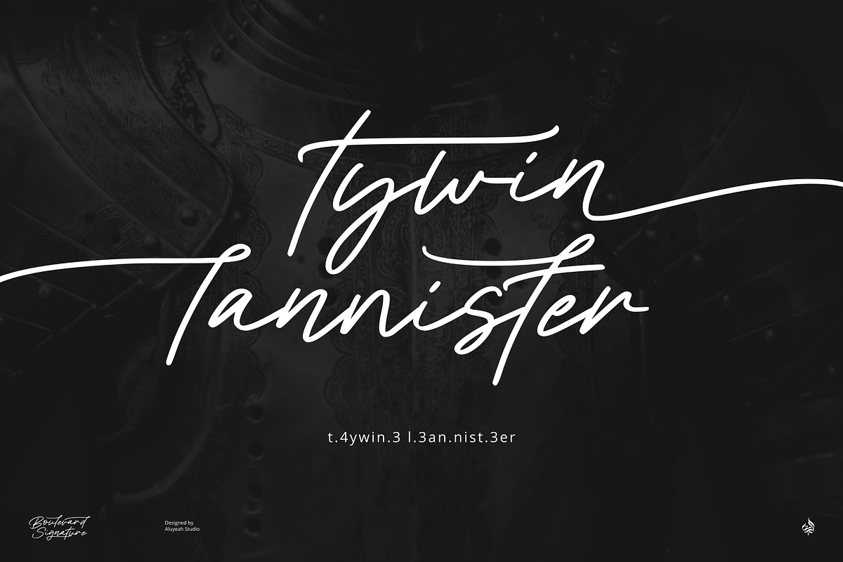 Boulevard Signature, a Handwritten Font by Aluyeah Studio (Photo 9 of 15)