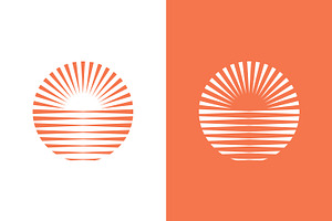 Dawn Summer Sun Circle Logo Badge, a Branding & Logo Template by Signatoro